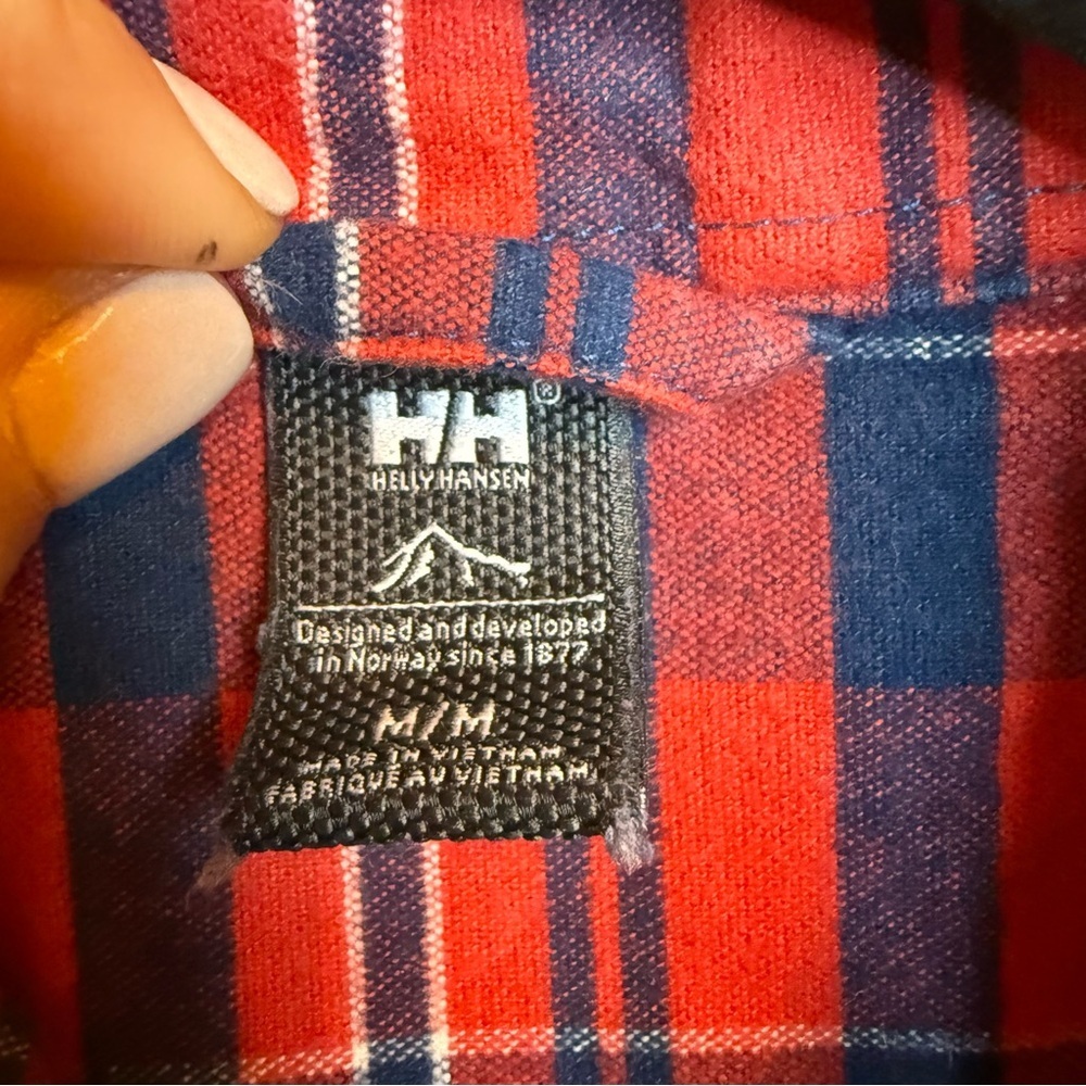 Helly Hansen | Red and Blue Checkered Shirt | 100% Cotton | Sz M - Picture 5 of 7